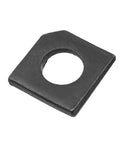 Heavy Duty 304 Stainless Steel Beveled Square Washers M10 for Channel Steel Shim Leveling, side view showing beveled edge