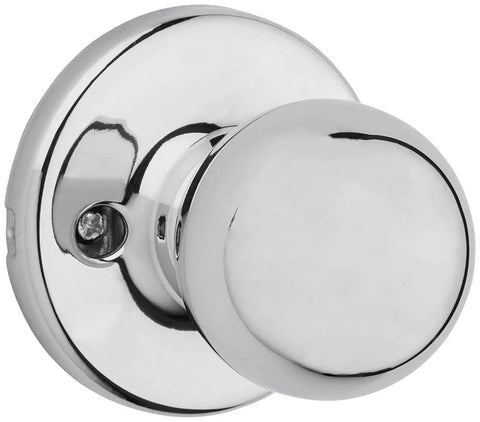 Polo Interior Passage Door Knob For Closet And Hallway Doors, Non Locking Doorknob In Satin Nickel With Microban Protection