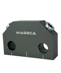 Pro Level Dowel Jig Kit Featuring Three Precision Drill Guide Bushings And Matching Bits showing the precision guide bushing with two holes.