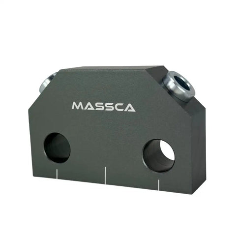 Pro Level Dowel Jig Kit Featuring Three Precision Drill Guide Bushings And Matching Bits showing the precision guide bushing with two holes.