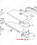 Diagram showing Door Trim Panel Clips Fastener Rivet GJ6R-68-ABX drop-in replacement kit for Mazda Miata RX-8 CX-9 Mazda 3 5 6 MazdaSpeed6.