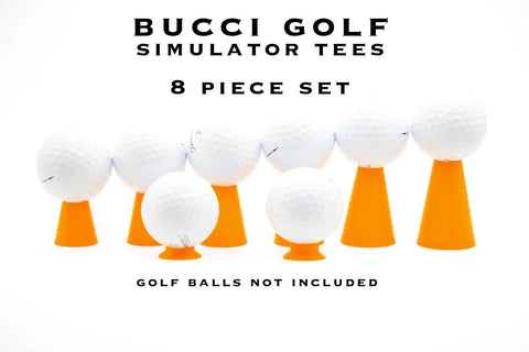 High Performance Golf Simulator Tees 8 Piece Set Ultra Lightweight Durable Tees That Protect Screens And Shafts From Light Impact