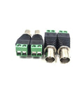 Rugged Female BNC To AV Two Screw Terminal Connectors For CCTV Cameras And Coaxial Video Baluns Green Hassle Free Wire Rigs Slick Setup 10 Pack