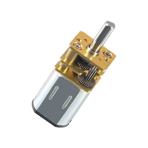2 Pack 3V 15RPM N20 High Torque Geared Motor With Metal Gearbox For Smart Cars DIY RC Toys durable double riveted construction