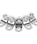 Heavy Duty Zinc Alloy Shelf Brackets With Sucker For Glass And Wood Shelves 10 Pack Round Corner Shelf Support Holders