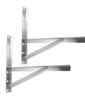 Heavy Duty Foldable Triangle Window AC Mount Bracket With Stainless Steel Build And Vibration Dampening Rubber For Quiet Durable Replacement Part For Your Window Air Conditioner, 2 pack folded