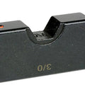 Close-up of a 3/0 die from the TH0415 32 Pair Die Set For Hydraulic Cable Lug Crimpers With True HEX Crimp Forming Dies.