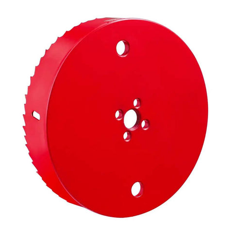 6-3/8 Inch Hole Saw With Heavy Duty Arbor For Can Light Recessed Light DIY Friendly Pro Grade Cut Through Wood Plastic Drywall And Thin Metal With 1-1/2 Inch Cutting Depth HSS Bi-Metal Hole Cutter