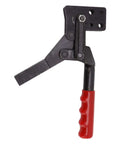Heavy Duty Toggle Clamp Built From High Carbon Steel, 700kg Capacity Fixture with red handle, side view