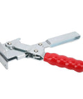 Workhorse Welding Toggle Clamp Downstroke Fixture With 182Kg Holding Force Galvanized Vertical Clamp For Rock Solid Workholding Elbow Style Hand Tool GH12205 For Metal Fabrication, red handle