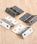 Two Pack Zinc Alloy Cabinet Door Hinge Set 43 By 17 mm Vintage Style Furniture Hardware In Antique Bronze Or Silver Finishes