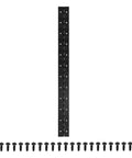 Hella Durable Black 24 X 2 Inch Stainless Steel Piano Hinge With Pre Drilled Holes For Heavy Gates Doors, screws included.