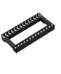 DIP IC Socket Adapter For Solder Type 2.54mm Pitch Dual Row 28 Pin Flat Pin Connector 15.24mm Row Pitch