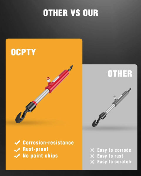 Comparison of OCPTY corrosion-resistant, rust-proof pull-back ram vs standard ram