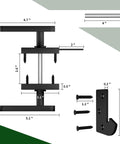 Dimensions of Beefy Double Sided Gate Latch For Outdoor Fences And Wood Gates With Dual Handles On Both Sides Aluminum Alloy
