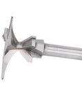 Super Cool Thonlai Arc Bending Router Bit With 1/2 Inch Shank And Three Flutes, viewed at an angle, ideal for wood slotting.