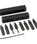 ALFYRCFT Digital Caliper Accessories Kit for Internal and External Groove, includes clamps and precision measurement heads.