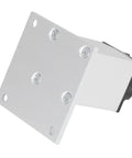 Close-up of the top mounting plate of the Four Pack Adjustable Square Aluminum Cabinet Legs 60mm For Cabinets And Tables With Height Adjustment.
