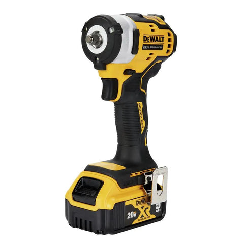 Heavy Duty 20V Compact Impact Wrench Kit Equipped With Brushless Motor And Dual Trigger Control Hella Solid for mechanics in a close-up view.