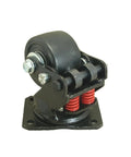 Heavy Duty 3 Inch Silent Damping Universal Caster Wheels Featuring Spring Shock Absorption And Polyurethane Tread for smooth rides.