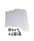 Legit Minimal Polycarbonate 3D Printer Enclosure Kit With Custom Printable Frames And Fully Loaded Hardware For Tight Draft Shielding Plus Crisp Window Panes Compatible With Popular Models hardware components and polycarbonate panels