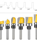 Round Nose Router Bit With 6mm Shank And Carbide Cutter For Bowl Trays Solid Wood Mdf Acrylic Foam carving tools displayed in sizes.