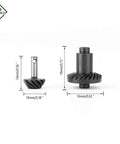 HobbyPlus CR18P Overdrive Helical Gear Set 24T and 12T for 1/18 Scale RC Crawlers, dimensions shown