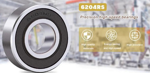 Rock Solid 6204-2rs Lawn Mower Spindle Ball Bearing Pair Engineered To Run Like New And Deliver Smooth Handling On Any Push Or Rider For Zero Hassle Yard Work Days