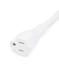 Hella Durable 10 Foot Extension Cord With 3 Prong Outlet Extender For Indoor Gadgets And Workshop Gear 13 Amp 125V 16 Awg White Cable close-up