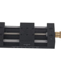 Rugged Manual Linear Stage With Aluminum Sliding Table And Base, 0 To 75mm Stroke, 10Kg Load Capacity, close-up of screw mechanism