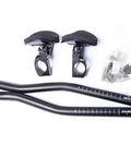 TT Aero Bars For Triathlons And Road Cycling Aluminum Alloy Handlebars with adjustable clamps and ergonomic design shown disassembled.