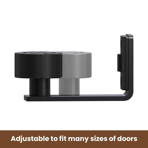 Set Of 2 Adjustable Roller Sliding Barn Door Bottom Floor Guides Wall Mounted With Flush Flat Bottom Black Fits Door Thickness 0.9 To 1.97 Inches No Slot Cutting Required Hidden Back Rollers For Smooth Quiet Operation