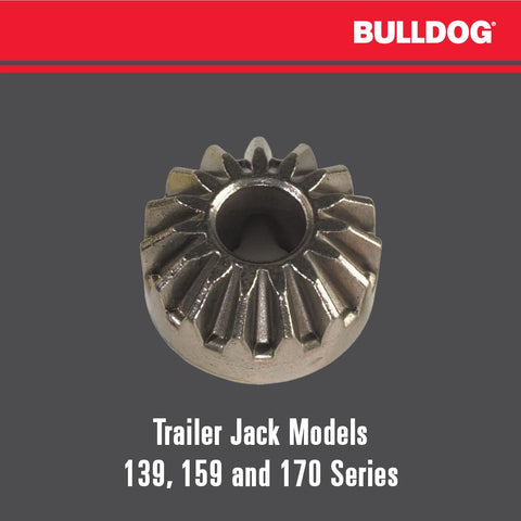 Metal bevel gear for Beefed Up Bevel Sidewind Gear Kit For Trailer Jacks Replacement Part Compatible With Bulldog Models 139 159 And 170 Series Up To 5000 Lbs Capacity Includes Two Bevel Gears And Two Rollers