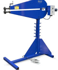 Power Bead Roller With Stand For Metal Fabrication, 36 Inch Bead Roller With Electric Power And Foot Pedal Control, shown in side view