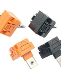 Rock Solid Heavy Duty 350 Amp Copper Connector For Lithium Battery Banks And Stationary Energy Storage Systems Featuring Tight DC Terminals, four connectors shown