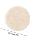 Close-up of a single wool buffing wheel from the 120 Piece Wool Polishing Tools Set With Shank Wool Felt Buffing Wheels For Rotary