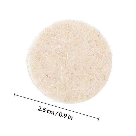 Close-up of a single wool buffing wheel from the 120 Piece Wool Polishing Tools Set With Shank Wool Felt Buffing Wheels For Rotary