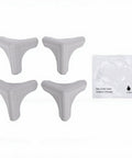 Soft Silicone Corner Protectors With Self Adhesive Edge Covers For Tables Desks And Kitchen Cabinets in grey with adhesive wipes