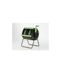 Front view of 48 Gallon Dual Compartment Compost Tumbler With No-Fuss Turn And Continuous Cycle, Rotating Design for gardens.