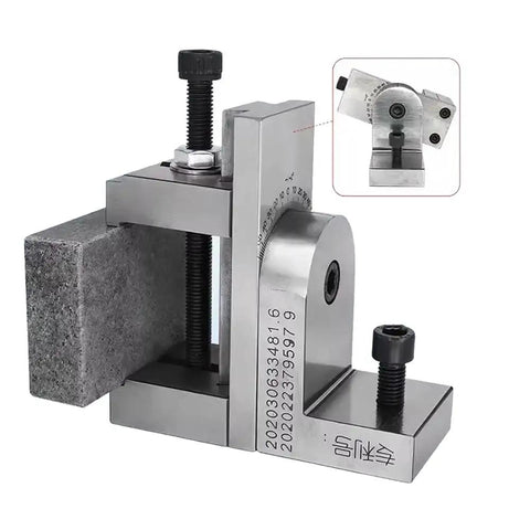 Versatile EDM Dedicated Fixture With 360 Degree Swivel Clamp For Fixed Workpiece Fast Wire Platen Bracket Heavy Duty Wire Cutting Vise All Metal Tool Accessory For Precise Machining And Wire EDM Jobs, showing side view with clamp mechanism.