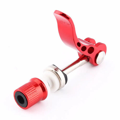 Red Bike Seatpost Quick Release Clamp And Skewer Fastener Replacement For Tool Free Height Adjustment