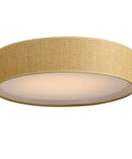 Three Light Modern Flush Mount Ceiling Light With Low Profile, WO Finish, woven texture, ideal for hallways or bedrooms.