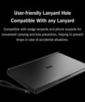 Pocket Sized Handheld Laptop Boosted By A Slick Seven Inch Display Running Windows 11 Home with user-friendly lanyard hole.