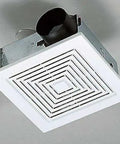Quiet Low Noise Ceiling And Wall Ventilation Fan, 50 CFM, 4.0 Sones, white grille, installs between ceiling joists or wall studs