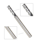 Five Pack 5/32 Inch Helix Carbide End Mill TiAlN Coated Four Flute Upcut CNC Spiral Router Bit with 9/16 Inch Length of Cut detail view