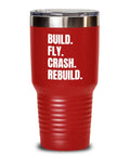 Red Dope Vacuum Insulated Stainless Steel Tumbler with lid that keeps hot drinks hot and cold beverages cold durable powder coated finish