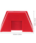 Red plastic section of 12 Piece Modular Wrench Storage Rack Magnetic Tool Holder for Toolbox and Garage, dimensions shown