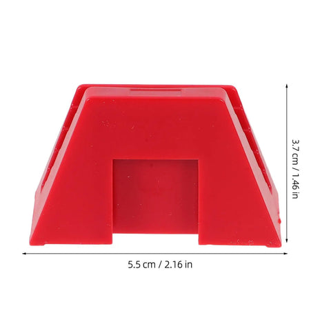 Red plastic section of 12 Piece Modular Wrench Storage Rack Magnetic Tool Holder for Toolbox and Garage, dimensions shown