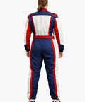 Back view Adult Go Kart Racing Suit Lightweight Breathable Motorsport Driving Suit For Men And Women Custom Digital Printing Team Colors