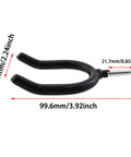 2 Pack Black Wall Mounted U Shaped Hooks For Garage And Warehouse Storage, Heavy Duty Metal Construction With Plastic Covered Surface, Each Hook Supports Up To 20 Pounds, Perfect For Shovels Rakes Hats And Garden Tools, 3.92-inch hook